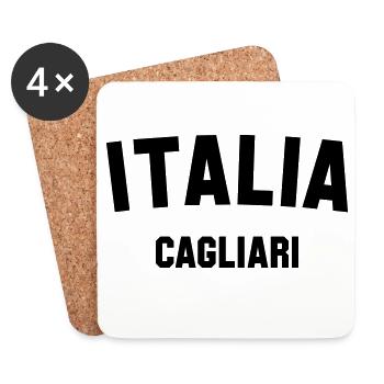 CAGLIARI Italia Italien Italy - Untersetzer (4er-Set) - Weiß - Vorne
