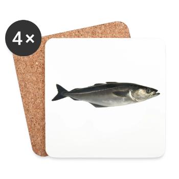 fish - Coasters (set of 4) - white - Front