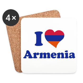 I love Armenia - Coasters (set of 4) - white - Front