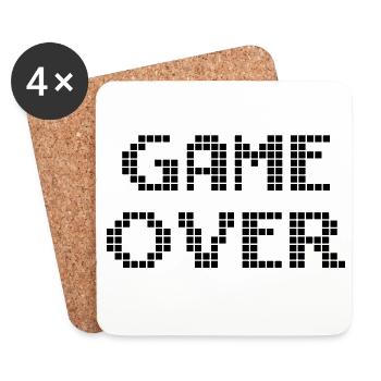 Game Over - Untersetzer (4er-Set) - Weiß - Vorne