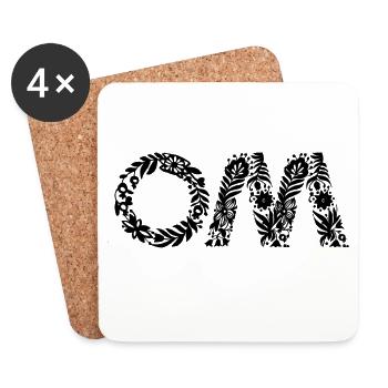 Om - Coasters (set of 4) - white - Front