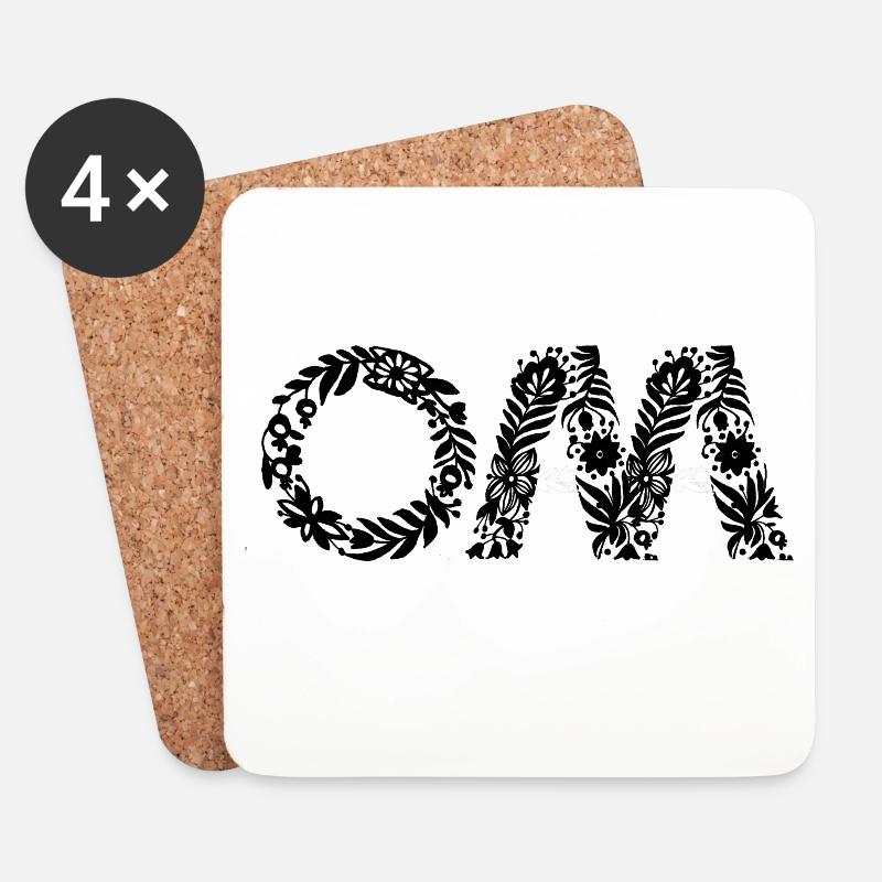 Om - Untersetzer (4er-Set) - Weiß