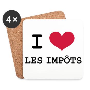 I Love Taxes - Coasters (set of 4) - white - Front