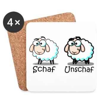 sheep - Coasters (set of 4) - white - Front