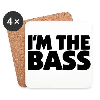 I'm the Bass 2 (FR) - Dessous de verre (lot de 4) - blanc - Devant