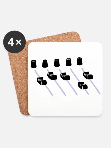 music mixer - Untersetzer (4er-Set) - Weiß