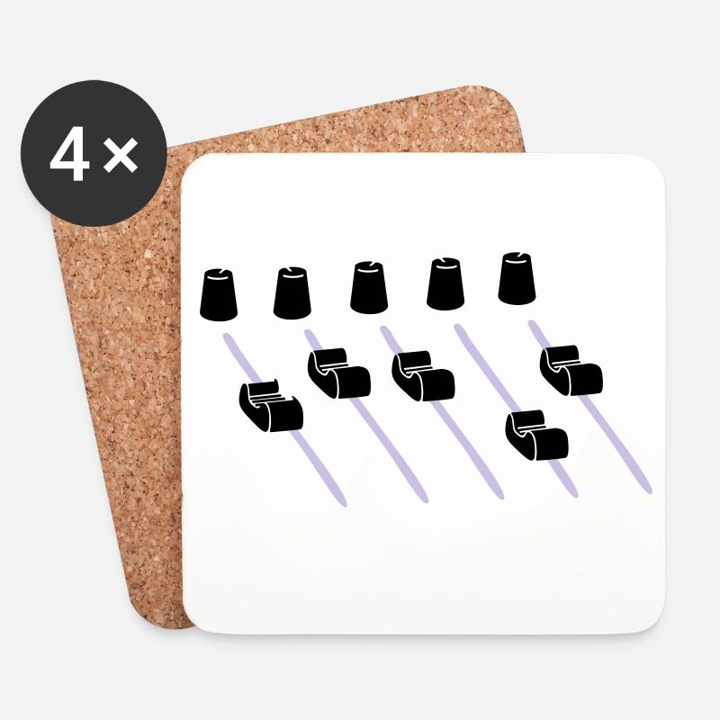 music mixer - Untersetzer (4er-Set) - Weiß