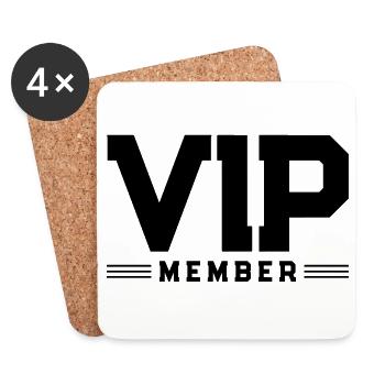 Vip team member - Untersetzer (4er-Set) - Weiß - Vorne