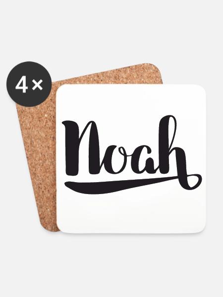 Kreativer Noah-Archetyp mit Wasser-Design - Untersetzer (4er-Set) - Weiß