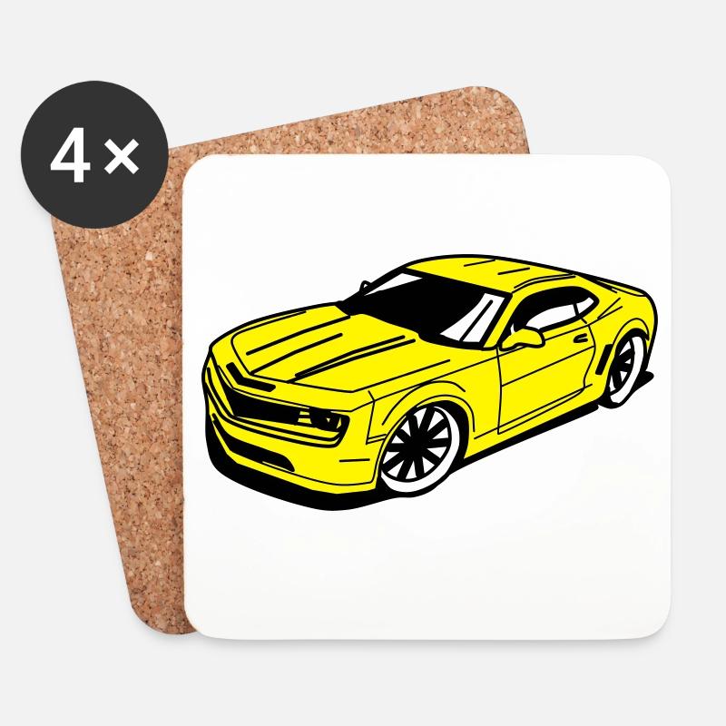 Camaro - Coasters (set of 4) - white