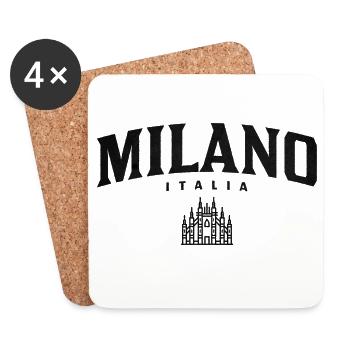 Milano Gothic Skyline Italy - Coasters (set of 4) - white - Front