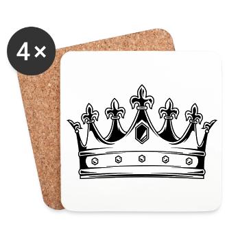 crown symbol - Coasters (set of 4) - white - Front