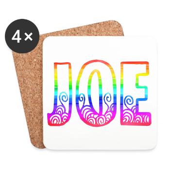 joe rs rainbow - Coasters (set of 4) - white - Front