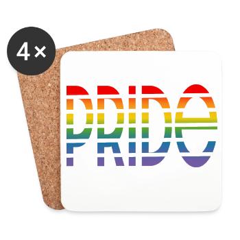 lgbtqi Pride cutOut LGBT lgbtqi queer - Untersetzer (4er-Set) - Weiß - Vorne