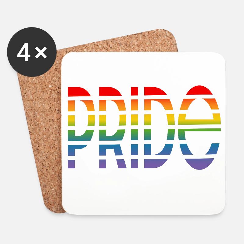 lgbtqi Pride cutOut LGBT lgbtqi queer - Untersetzer (4er-Set) - Weiß