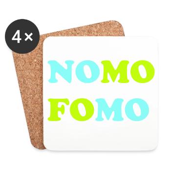 FOMO Fear of Missing Out - Coasters (set of 4) - white - Front