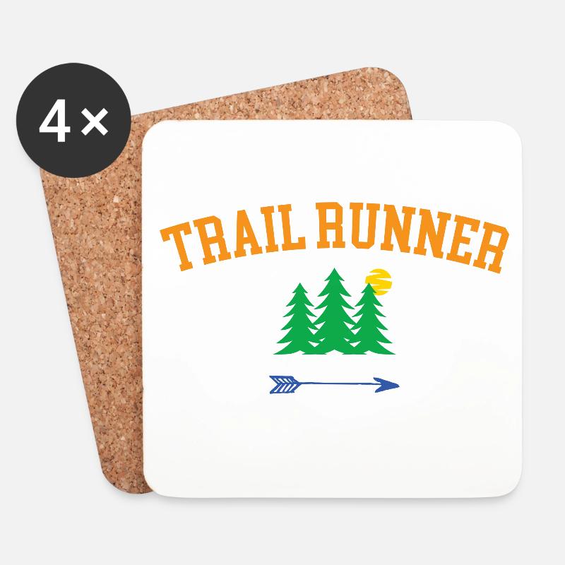 Trailrunner - Untersetzer (4er-Set) - Weiß