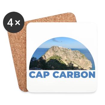 Cap Carbon nach Béjaia - Untersetzer (4er-Set) - Weiß - Vorne