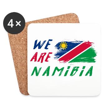 Nous sommes la Namibie - Dessous de verre (lot de 4) - blanc - Devant