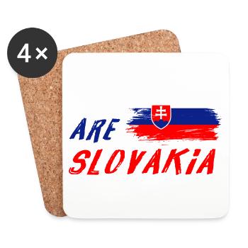 Wir sind Slowakei - Untersetzer (4er-Set) - Weiß - Vorne