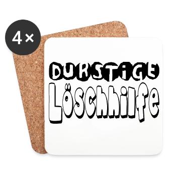 durstigelöschhilfe - Untersetzer (4er-Set) - Weiß - Vorne