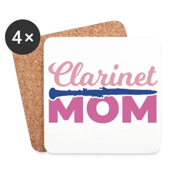 Klarinette Mama - Untersetzer (4er-Set) - Weiß - Vorne