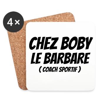 musculation, coach sportif, fitness - Dessous de verre (lot de 4) - blanc - Devant