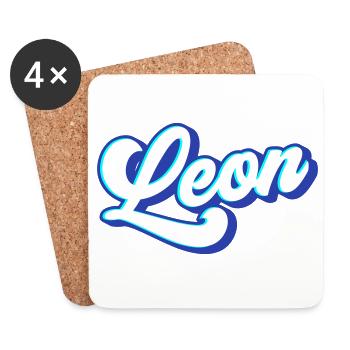 Leon | Colors changeable - Coasters (set of 4) - white - Front
