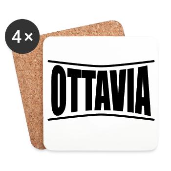 t-shirt Ottavia t-shirt gift idea - Coasters (set of 4) - white - Front