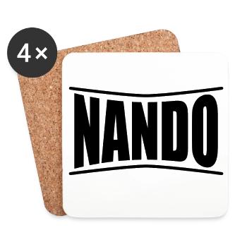 t-shirt Nando t-shirt gift idea - Coasters (set of 4) - white - Front