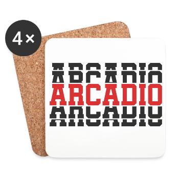 t-shirt Arcadio t-shirt idée cadeau texte empilé - Dessous de verre (lot de 4) - blanc - Devant