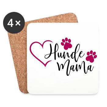 Hund Hunde Mama - Untersetzer (4er-Set) - Weiß - Vorne