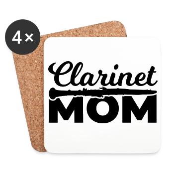 Clarinette Mère - Dessous de verre (lot de 4) - blanc - Devant
