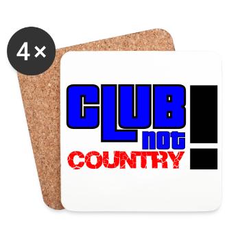 Club not country - Untersetzer (4er-Set) - Weiß - Vorne