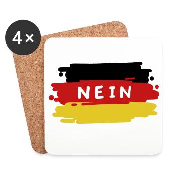 Deutschland Deutsche Flagge - Untersetzer (4er-Set) - Weiß - Vorne