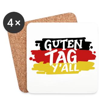 Deutschland Deutsche Flagge - Untersetzer (4er-Set) - Weiß - Vorne