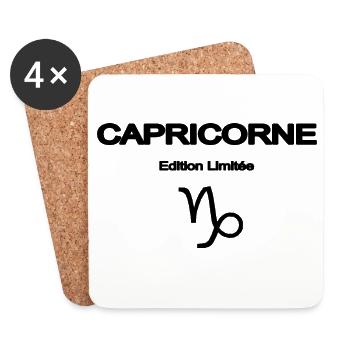 CAPRICORNE ELEGANT Signe capricorne - Dessous de verre (lot de 4) - blanc - Devant