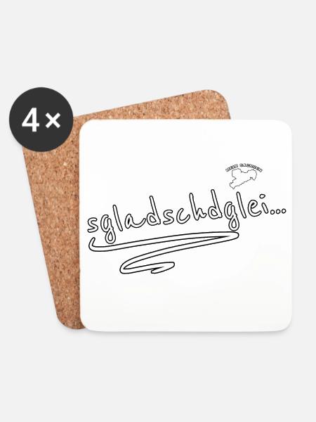 sgladschdglei - Untersetzer (4er-Set) - Weiß