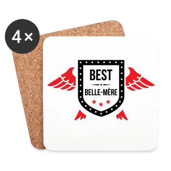 Meilleure Belle-Mère du Monde - Dessous de verre (lot de 4) - blanc - Devant