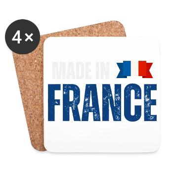 Made in France, French pride - Coasters (set of 4) - white - Front