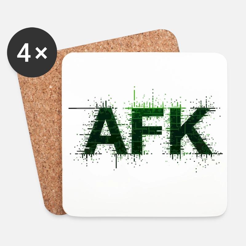 AFK Retro Gaming - Untersetzer (4er-Set) - Weiß