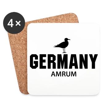 Amrum GERMANY - Coasters (set of 4) - white - Front