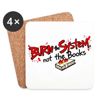 Burn the system - Coasters (set of 4) - white - Front