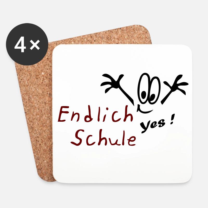 Schule yes - Untersetzer (4er-Set) - Weiß