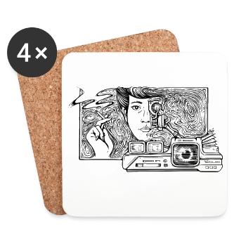 Voight-Kampff: Rachel - Coasters (set of 4) - white - Front