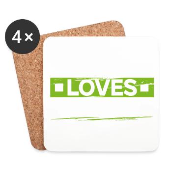 Progress Loves Patience Motivation Gift - Coasters (set of 4) - white - Front