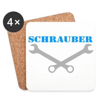 Schrauber , Kultschrauber ........................ - Untersetzer (4er-Set) - Weiß - Vorne