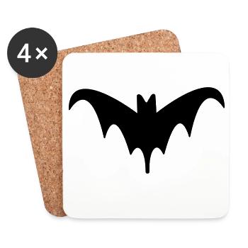 Bat Halloween Art 2 - Coasters (set of 4) - white - Front