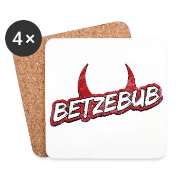 Betzebub Kaiserslautern - Untersetzer (4er-Set) - Weiß - Vorne