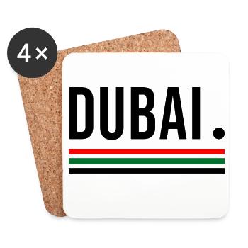 Dubai – Skyline Streetwear Shirt - Coasters (set of 4) - white - Front